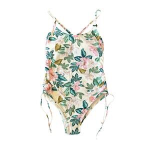 Palisades Beach Club One Piece Swimsuit Floral Tropical Womens size Large